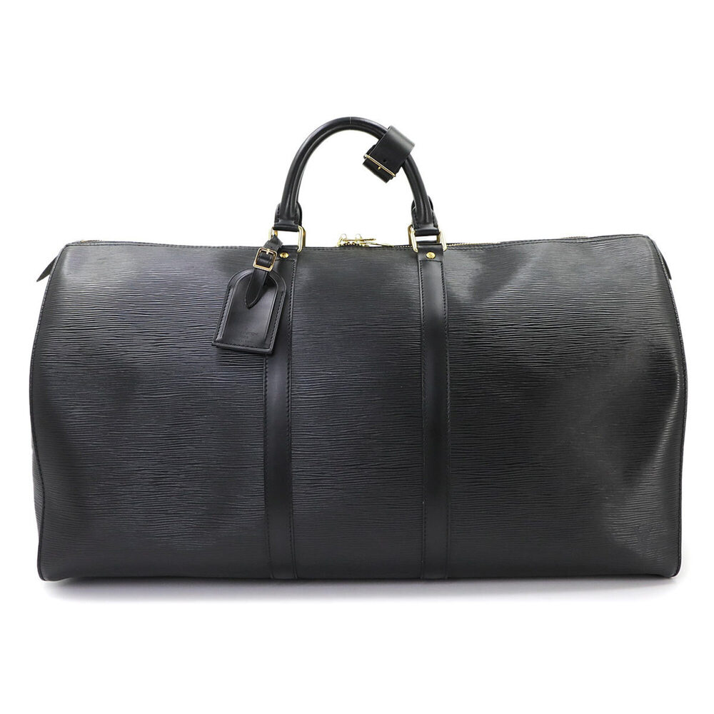 Louis Vuitton Epi Keepall 55 Boston Handbag, Leather, Noir (M59142), Gold Har...